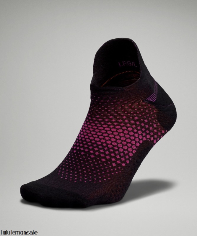 Lululemon Deutschland DELULU923 | Schwarz Macropillow Tab Laufsocke Mittlere Dämpfung